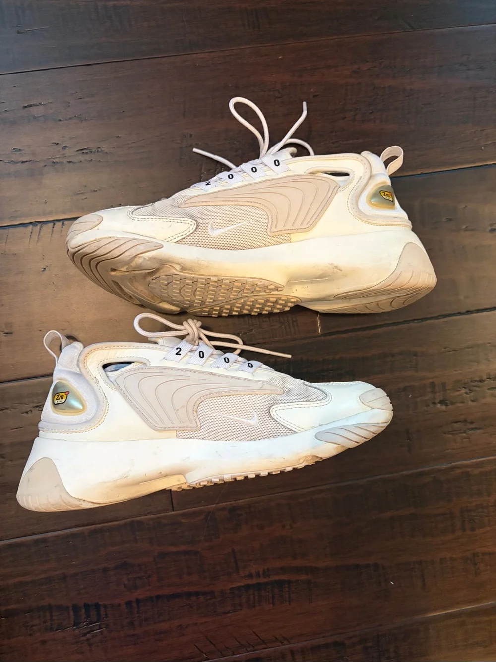 Nike White/Sail Zoom 2K Runner Sneakers athletic activewear sporty shoes neutral